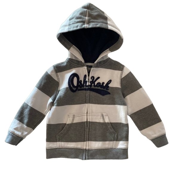 OshKosh B'gosh Striped Zip-Up Hoodie 24 Months - Picture 11 of 12
